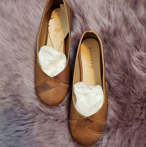 BED Stu Indie Flat leather shoe brown sz. 6 NWT - Picture 6 of 11